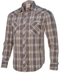 Lucky Brand Jeans Men's Western Plaid Snap Down Shirt Brown Lucky Brand Jeans Men's Western Plaid Snap Down Shirt Brown