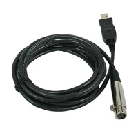 HDE® 10ft/3m XLR Female to USB 2.0 Cable - Black