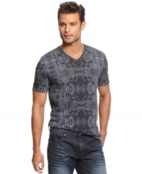 Tee up. Get your casual cool in full swing with this patterned t-shirt from INC International Concepts. Tee up. Get your casual cool in full swing with this patterned t-shirt from INC International Concepts.