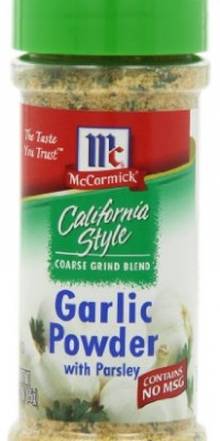 McCormick California Style Coarse Ground Blend Garlic Powder with Parsley, 3 Ounce McCormick California Style Coarse Ground Blend Garlic Powder with Parsley, 3 Ounce