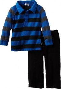 Splendid Littles Baby-Boys Newborn Charcoal Rugby Stripe Mix Polo Set, Royal, 3-6 Months Splendid Littles Baby-Boys Newborn Charcoal Rugby Stripe Mix Polo Set, Royal, 3-6 Months