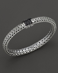 From John Hardy's Kali Lava Collection, an elegant woven chain bracelet with clustered sapphire detail. Designed by John Hardy. From John Hardy's Kali Lava Collection, an elegant woven chain bracelet with clustered sapphire detail. Designed by John Hardy.