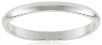 Women's 10k White Gold Traditional Plain Wedding Band (2 mm) Women's 10k White Gold Traditional Plain Wedding Band (2 mm)