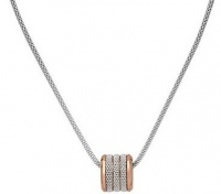 Skagen Denmark Womens Pernille Necklace Rose Goldtone and Silvertone Skagen Denmark Womens Pernille Necklace Rose Goldtone and Silvertone