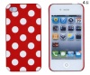 Red Polka Dot Embossed Hard Case for Apple iPhone 4, 4S (AT&T, Verizon, Sprint)