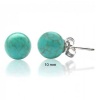 Bling Jewelry 925 Sterling Silver Turquoise Ball Stud Earrings 10mm