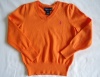 Ralph Lauren Polo Sun Orange Pony V Neck Pima Cotton Sweater (4T)