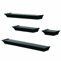 John Sterling 0139-BK4 4-Piece Decorative Ledge Set, Black John Sterling 0139-BK4 4-Piece Decorative Ledge Set, Black