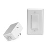 Leviton 6697-W Anywhere Switch/Plug-In RF Remote Decora Rocker Single-Pole Switch, White