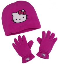 Hello Kitty Girls 2-6X Hat And Glove Set, Hot Pink, One Size Hello Kitty Girls 2-6X Hat And Glove Set, Hot Pink, One Size