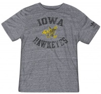 Iowa Hawkeyes Grey Gym Class Adidas Originals Tri-Blend Vintage Tee Iowa Hawkeyes Grey Gym Class Adidas Originals Tri-Blend Vintage Tee