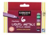 Sargent Art 22-1507 Liquid Metals Fine-Point Metallic Markers, 6 Count