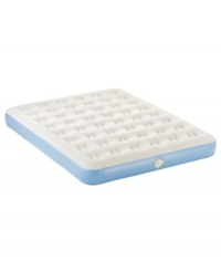 A great night's rest comes easier. Inflating in less than a minute and deflating in approximately 15 seconds, this convenient air mattress is your best rest companion. Constructed with layers of ultra-supportive coils, this flocked sleep surface keeps the sheets securely in place for luxury that lasts all night long. A great night's rest comes easier. Inflating in less than a minute and deflating in approximately 15 seconds, this convenient air mattress is your best rest companion. Constructed with layers of ultra-supportive coils, this flocked sleep surface keeps the sheets securely in place for luxury that lasts all night long.
