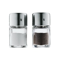 Perfect for picnics, individual place settings or anywhere with limited space, these compact salt and pepper shakers offer well-seasoned style. Perfect for picnics, individual place settings or anywhere with limited space, these compact salt and pepper shakers offer well-seasoned style.