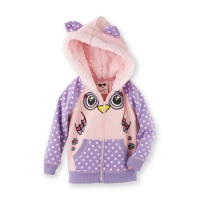 Belle du Jour Toddler Girls Hooded Zip-up Sweatshirt, Pink & Purple Bird, Size 2T Belle du Jour Toddler Girls Hooded Zip-up Sweatshirt, Pink & Purple Bird, Size 2T