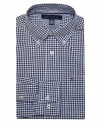 Tommy Hilfiger Men Classic Fit Long Sleeve Plaid Logo Shirt