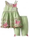 Bonnie Baby Girls Infant Butterfly Seersucker Pant Set