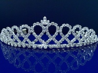 Bridal Tiara,Princess Tiara With Crystal Loops 24426 Bridal Tiara,Princess Tiara With Crystal Loops 24426