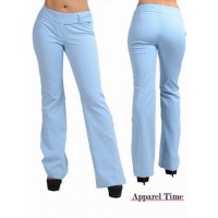 G2 Fashion Square Striped Button Tab Bootcut Pant G2 Fashion Square Striped Button Tab Bootcut Pant