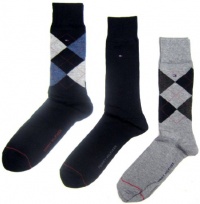 Tommy Hilfiger Men's 3 Pack Argyle Crew Socks, Navy/Gray, 7-12 Tommy Hilfiger Men's 3 Pack Argyle Crew Socks, Navy/Gray, 7-12