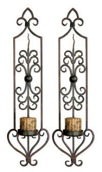 Uttermost 30 by 6-1/2 by 8-Inch Privas Wall Sconces, Set of 2 Uttermost 30 by 6-1/2 by 8-Inch Privas Wall Sconces, Set of 2