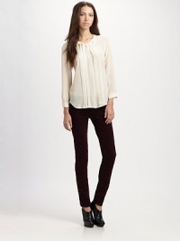 Timeless velvety-soft corduroys updated by skinny-leg construction and some major stretch. THE FITRise, about 7½Inseam, about 31½THE DETAILSZip flyFive-pocket style98% cotton/2% polyurethaneMachine washMade in USA of imported fabricModel shown is 5'11 (178cm) wearing US size 4. Timeless velvety-soft corduroys updated by skinny-leg construction and some major stretch. THE FITRise, about 7½Inseam, about 31½THE DETAILSZip flyFive-pocket style98% cotton/2% polyurethaneMachine washMade in USA of imported fabricModel shown is 5'11 (178cm) wearing US size 4.