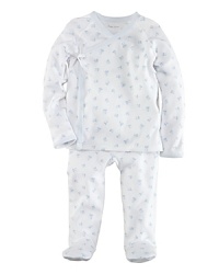 Adorable kimono-style top and pant set in soft cotton jersey. Adorable kimono-style top and pant set in soft cotton jersey.