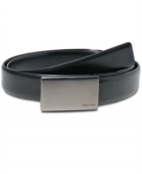 Understated elegance is the theme of this belt by Calvin Klein. Understated elegance is the theme of this belt by Calvin Klein.