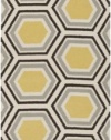 Surya Fallon FAL-1037 Jill Rosenwald Honeycomb Flat Weave Area Rug, 5 by 8-Feet, Light Blue