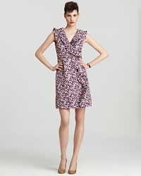 A playful print pops from the ruffled silhouette of this kate spade new york dress for a style infused with youthful personality. A playful print pops from the ruffled silhouette of this kate spade new york dress for a style infused with youthful personality.