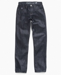 These jeans rock. A modern fit makes these jeans from Guess a must-have addition to his wardrobe. These jeans rock. A modern fit makes these jeans from Guess a must-have addition to his wardrobe.
