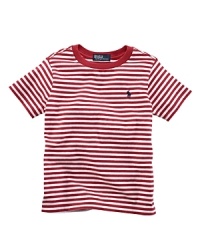 A classic tee rendered in striped cotton jersey for a preppy look. A classic tee rendered in striped cotton jersey for a preppy look.