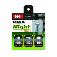 PIAA 10704 Night Tech 60/55 Watt H4 Upgrade Bulb - Pair PIAA 10704 Night Tech 60/55 Watt H4 Upgrade Bulb - Pair