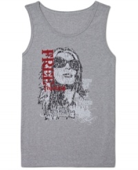 Get graphic. This tank from Univibe rocks out your wardrobe with a cool visual. (Clearance) Get graphic. This tank from Univibe rocks out your wardrobe with a cool visual. (Clearance)