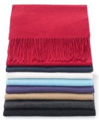Add a dose of sophistication to your cold-weather look. This Club Room cashmere scarf is luxury for everyday. Add a dose of sophistication to your cold-weather look. This Club Room cashmere scarf is luxury for everyday.