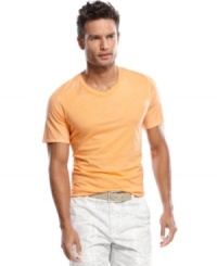 Slim down your summer style with this t-shirt cut for your trim look from Calvin Klein. Slim down your summer style with this t-shirt cut for your trim look from Calvin Klein.