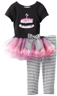 Bonnie Jean Girls 2-6X Cake Applique Legging Set Bonnie Jean Girls 2-6X Cake Applique Legging Set