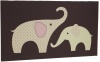Carter's Pink Elephant Wall Art-1 Piece 12 X 21 X 1, Pink/Choc, 12 X 12