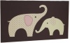 Carter's Pink Elephant Wall Art-1 Piece 12 X 21 X 1, Pink/Choc, 12 X 12