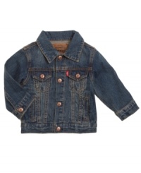 Treat your little man to a taste of timeless cool with this classic denim jacket from Levi's. Treat your little man to a taste of timeless cool with this classic denim jacket from Levi's.