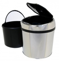 iTouchless Fully Automatic Stainless Steel Touchless Trashcan TX, 1 Gallon (6 Liter) iTouchless Fully Automatic Stainless Steel Touchless Trashcan TX, 1 Gallon (6 Liter)