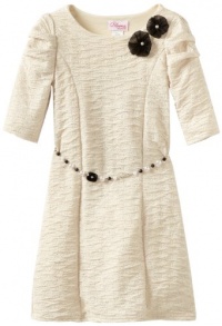 Bloome Girls 7-16 Knit Dress with Belt, Ivory, 10 Bloome Girls 7-16 Knit Dress with Belt, Ivory, 10