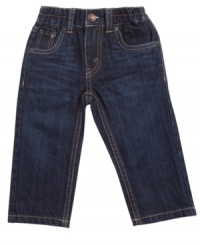 Keep a classic wardrobe staple handy. These straight-legged jeans from Levi's® make getting him ready for the day easy. Keep a classic wardrobe staple handy. These straight-legged jeans from Levi's® make getting him ready for the day easy.