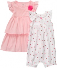 Carters 3-pc. Strawberry Romper & Dress Set PINK 9 Mo Carters 3-pc. Strawberry Romper & Dress Set PINK 9 Mo