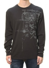 RetroFit Men's Long Sleeve Graphic Thermal Cross T-Shirt Black RetroFit Men's Long Sleeve Graphic Thermal Cross T-Shirt Black