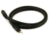 Monoprice 3ft Premium 3.5mm Stereo TRS Male-Female Extension Cable - Black Monoprice 3ft Premium 3.5mm Stereo TRS Male-Female Extension Cable - Black