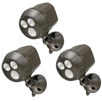 Mr Beams MB393 300-Lumen Weatherproof Wireless Battery Powered LED Ultra Bright Spotlight with Motion Sensor, Brown, 3-Pack Mr Beams MB393 300-Lumen Weatherproof Wireless Battery Powered LED Ultra Bright Spotlight with Motion Sensor, Brown, 3-Pack
