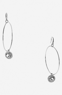 MICHAEL BY MICHAEL KORS Silver Brilliance Hoop Drop Earrings MICHAEL BY MICHAEL KORS Silver Brilliance Hoop Drop Earrings