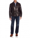 Cole Haan Men's Smooth Lamb From Jacket, Espresso, Large
