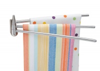 Better Housewares 2490 Wall-Mounted 3-Arm Stainless-Steel Towel Bar Better Housewares 2490 Wall-Mounted 3-Arm Stainless-Steel Towel Bar